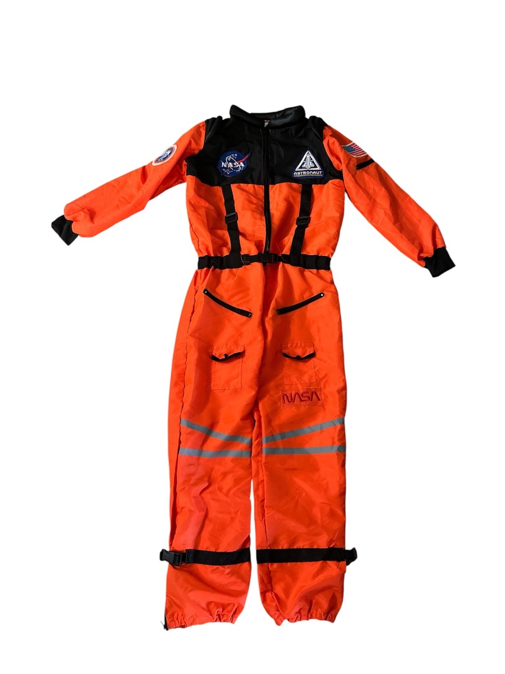 NASA Astronaut Orange Costume Jumpsuit W/ Patches Child Size L